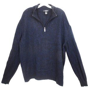 Giorgiolini Sweater Men XL Wool Cashmere Blend Quarter Zip Made n Italy Pullover